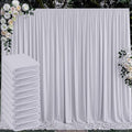 50 ft x 10 ft Wrinkle Free Silver Backdrop Curtain for Parties, Polyester Silver Grey Backdrop Drapes 10 Panels 5x10ft for Baby Shower Photoshoot Engagement Wedding Birthday Photography Background by Outpain