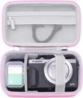 Krypthos Camera Case for Canon G7 X Mark III with SD Card Storage (Pink) | Compatible with Kodak Pixpro FZ45, Canon G7X Mark III，CAMKORY DC403, Travel Small Cameras, Protective, Durable, Easy to Carry by KrypthosCase