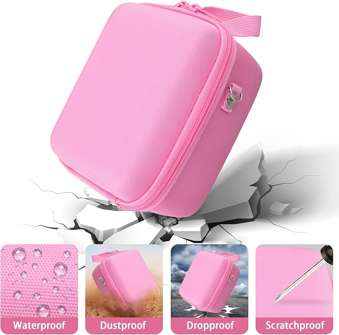 Case for KODAK PIXPRO AZ653/AZ401/AZ405/AZ425/AZ528 Digital Camera | Protective Storage Box, Portable Carrying Box, Smooth Zipper, Travel-ready, Shoulder Strap Covenient to Carry, Pink Case - Image 5