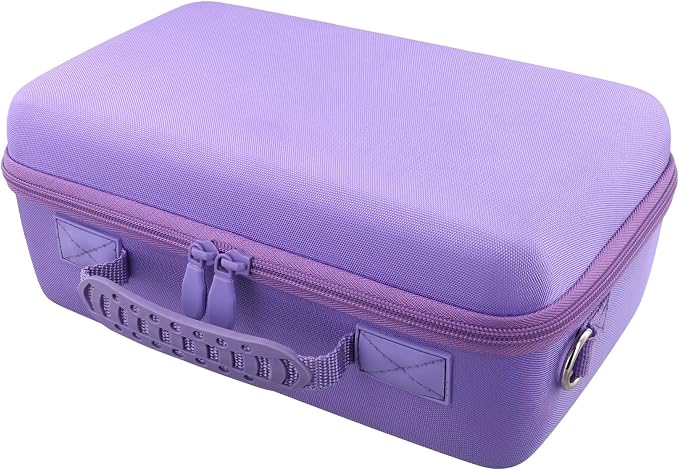 Hard Case for Canon EOS Rebel T7/T100/R50/R100 DSLR Camera with Lens | Fits for Canon T7/T100/R50/R100/R5/R6 V//R6 Mark II DSLR Camera and Lens, With Shoulder Strap, Protective Case, Purple - Image 7