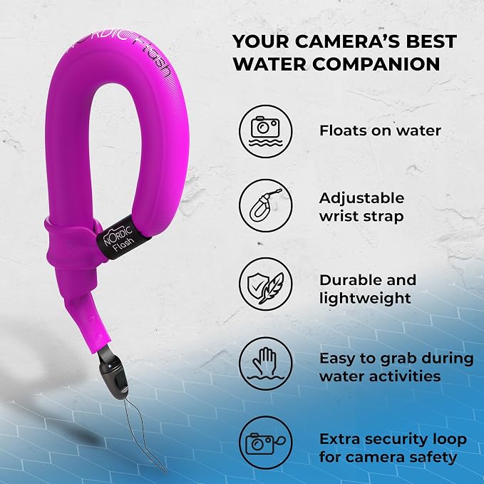 Nordic Flash Waterproof Phone & Camera Float Wrist Strap for Underwater | Waterproof Float Strap Compatible with GoPro Hero 13, Insta360 X4, DJI Action 5 Pro, iPhone, OM System TG-7 & Kodak WPZ2 - Image 8