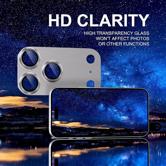 Choiche for iPhone 17 Pro Camera Lens Protector, Black | Metal Camera Cover with 9H Tempered Glass Lens Screen Protector Accessories, Strong Adsorption, Case-Friendly, 6.3-inch - Image 6
