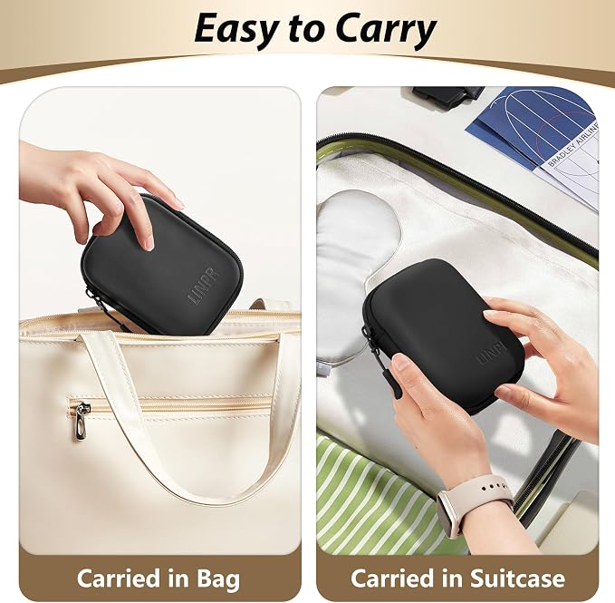 Digital Camera Case for KODAK PIXPRO FZ55/FZ45,Case Only, Matte Black | Fits CAMKORY DC403 and Canon PowerShot ELPH 360 HS Compact Digital Cameras, Small Hard Shell Camera Pouch with Mesh Pocket - Image 8