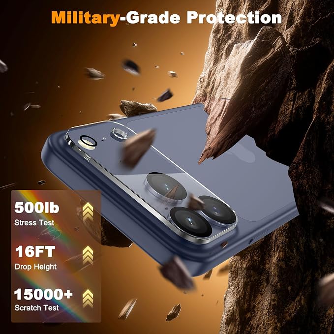 YWXTW 4 Pack Camera Lens Protector Compatible with iPhone 17 Pro (6.3 Inch), Full Coverage Tempered Glass Camera Lens Cover, [Night Shooting Mode] 0 Bubbles Case Friendly, High Definition - Image 3