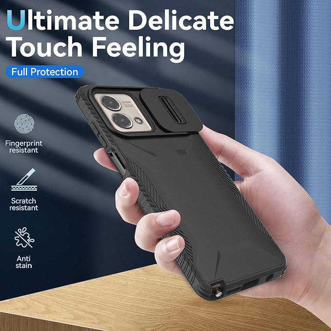 for Motorola G Stylus 5G 2023 Case with 1 HD Screen Protector & Slide Camera Cover [Military-Grade] Phone Case Heavy Duty Rugged Shockproof Protective Cover for Moto G Stylus 5G 2023(Black) - Image 7