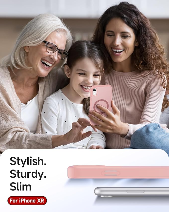 LeYi for iPhone-XR Phone Case Pink with Screen Protector X2 + Camera Cover X2:[ MagSafe Compatible] Magnetic Cases for i Phone 10 iphoneXR Slim Matte Military Grade Protective Funda para 10XR, Pink - Image 6