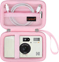 Canboc Carrying Case for KODAK EC35/ KODAK EKTAR H35 Film Camera, Pink | For H35N/ KODAK Snapic A1 Camera, H35/ EC35 Film Camera Bag, Zipper Mesh Pocket fits Batteries, Cable, Case Only by Canboc
