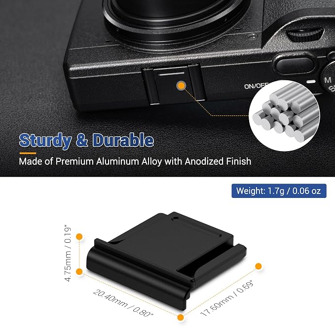JJC Purple Camera Shoe Cover for Ricoh GR IV GRIV GR4 GR IV HDF GR IV Monochrome, Replaces GK-2 Shoe Cover, Flash Hot Shoe Cover Cap for GR IV GRIV GR4 - Image 6