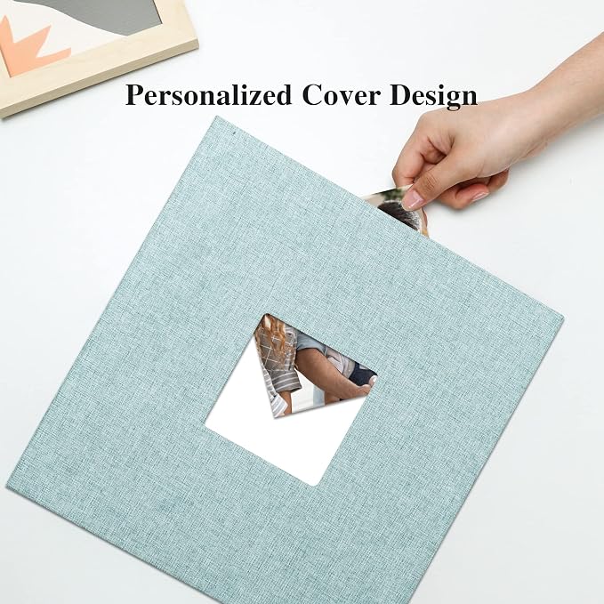 Vienrose Large Photo Album Self Adhesive for 4x6 8x10 10x12 Pictures Linen Scrapbook Album DIY 40 Blank Pages with A Metallic Pen | Linen Cover, Scrapbook, Fits 4X6 8X10 10X12 Pictures, Metallic Pen, Diy - Image 2