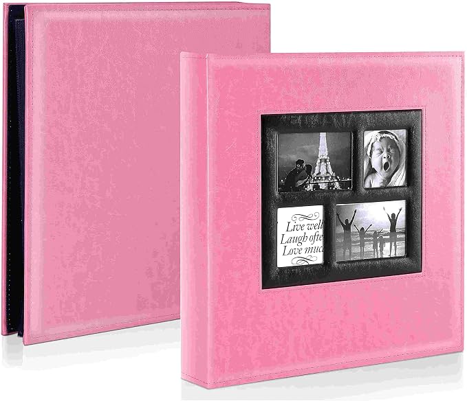 Ywlake Photo Album 4x6 500 Pockets Photos, Extra Large Capacity Family Wedding Picture Albums Holds 500 Horizontal and Vertical Photos Pink - Image 2