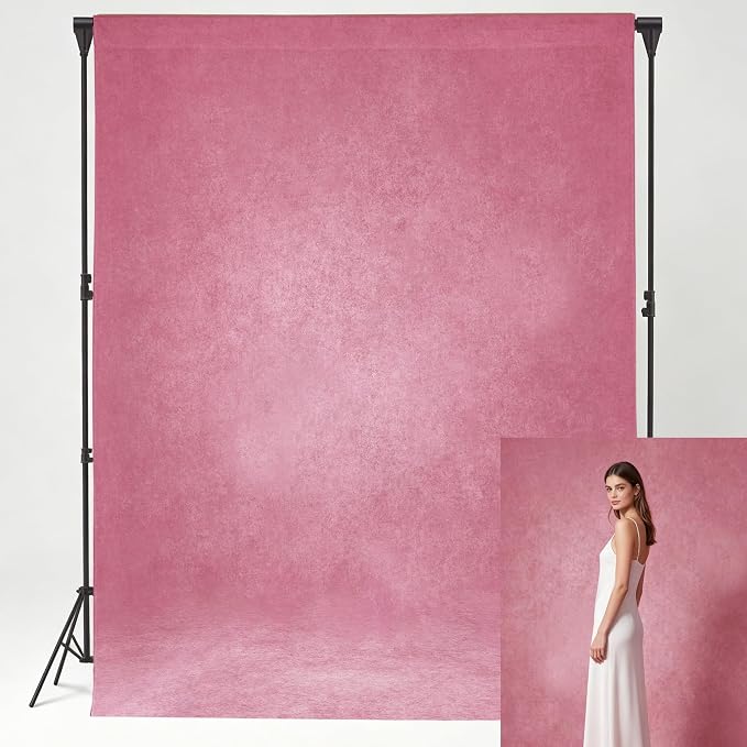 5x7 ft Pink Backdrop,Classic Abstract Texture Photo Background for Headshots,Portraits,Studio and Events,Vintage Romantic Photography Backdrop by Naykaly