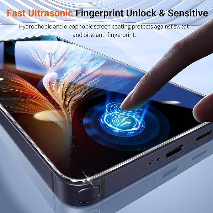 letosan 3 Pack for Samsung Galaxy S26 Ultra Screen Protector Tempered Glass + 2 Sets Camera Lens Protector, Military Grade Shatterproof, 9H+ Hardness, Auto Alignment Frame 6.9 Inch - Image 4