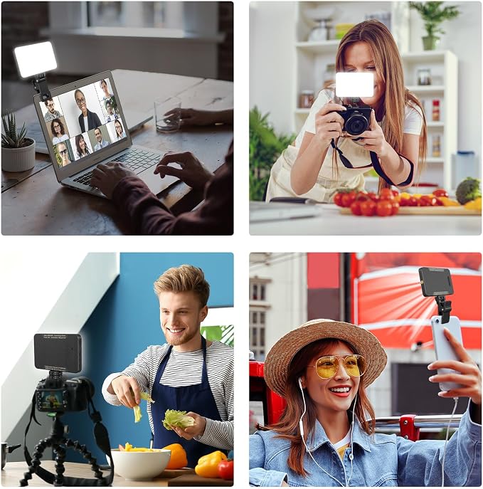 King Ma Selfie Light, LED Light with 3 Modes & Clip Rechargeable Vlog Light | Portable LED Selfie Light with Clip & 3 Modes for iPhone/ Camera/ Computer Rechargeable Vlog Light for TikTok Streaming-Video - Image 5