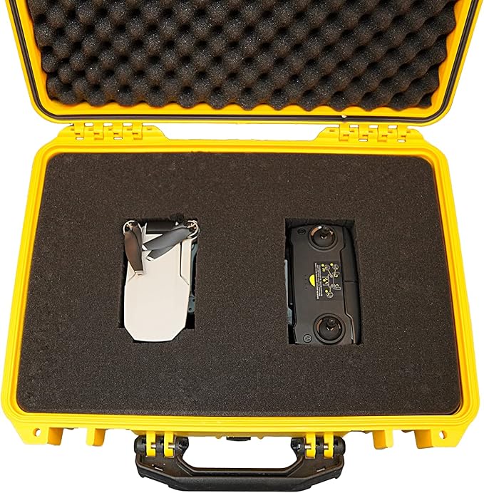 MEIJIA All Weather IP67 Waterproof Hard Camera Case,Hard Protective Case,Hard Case with Customizable Foam,Fit Use of Drones,Camera,Equipments,Pistols(Yellow,18.5 x14.06x6.93inches) - Image 3
