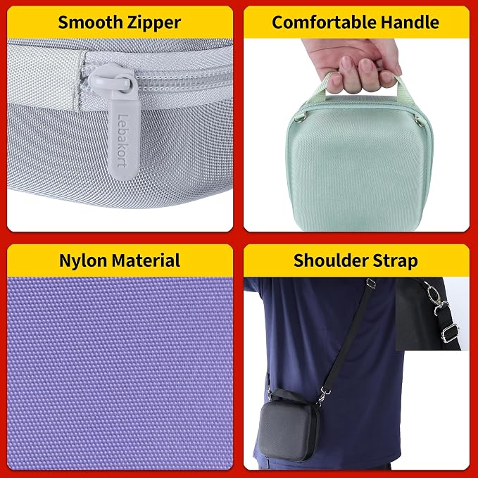 Lebakort Storage Case Compatible with Fujifilm Instax Mini 13/12 / 11 Instant Camera (Blush Pink Case) - Image 5