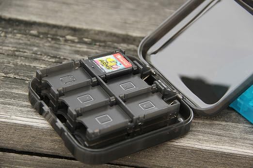 Amazon Basics Portable Game Storage Case for 24 Nintendo Switch Games, Compact Game Card Holder with Organized Slots, 3.4 x 3.4 x 1 Inches, Black - Image 5