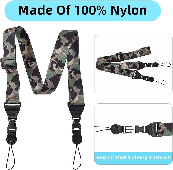 Adjustable Shoulder Strap, iPad Strap Nylon Neck Lanyard | for iPad/Samsung Tablet Case,Camera Binocular Crossbody Laptop Luggage Bag - Image 4