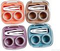Contact Lens Case, Travel Size Flip Top Cute Colored Contact Lenses Applicator Remover Tool Kit Daily Outdoor (4 Pack) by Howinn