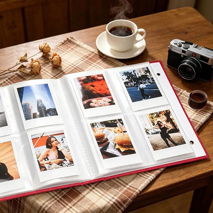 Mini Photo Album (2-Pack) for 2x3" Instax Mini & Polaroid Photos – Each Linen Album Holds 208 Photos - Image 5