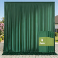 20ft x 10ft Wrinkle Free Hunter Green Backdrop Curtains for Parties, 4 Panels 5x10ft Polyester Green Photo Backdrop Drapes for Wedding Party Jungle Birthday Photography Background by ENJOYYOURPARTY