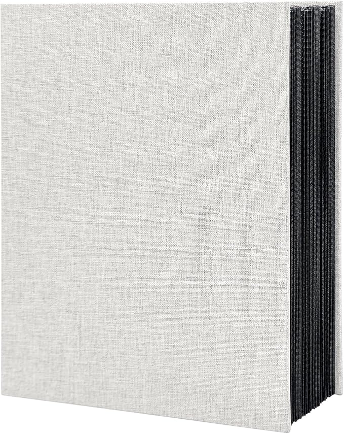 Photo Album 4x6 200 Pockets for Wedding Gifts,Linen Hardcover Picture Albums for Family Anniversary Baby Vacation Pictures by HoneyTolly