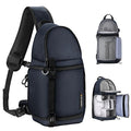 K&F CONCEPT Camera Sling Bag, Compact Crossbody Backpack, 10L | Fits Mirrorless & Small DSLR. Water-Repellent Twill Fabric. 5 Removable Dividers. Adjustable Strap 20.5–39.8 in. BS11 by KFCONCEPT