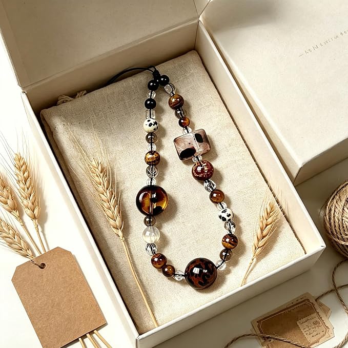 Cute Beaded Camera Wrist Strap for Phone, Digital Camera Charm Lanyard, Pearl Beaded Chain for Bag Keychain Gift - Image 2