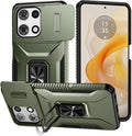 for Moto G 5G 2025 Case,with Sliding Camera Lens Cover,HD Screen Protector,360° Rotating Ring Kickstand,AYMECL Military-Grade Shockproof Protective Cover for Motorola Moto G 5G 2025,Army Green by AYMECL
