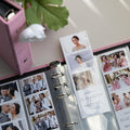 Photo Album For 2X6 Photo Booth Slip In Strips And 4X6 Pictures - 6 Ring Notebook Binder With 20 2 By 6 Sleeves - Fits 80 Photobooth Prints (ROSE PINK - LINEN HARDCOVER, 2X6) by SMILEWAVE