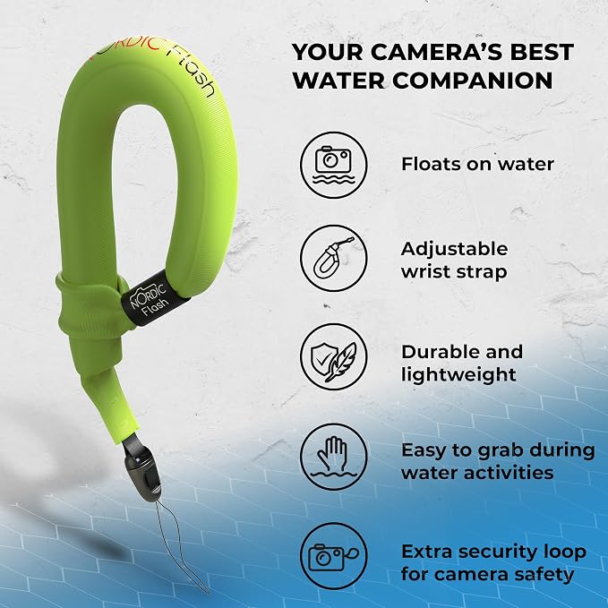 Nordic Flash Waterproof Phone & Camera Float Wrist Strap for Underwater | Waterproof Float Strap Compatible with GoPro Hero 13, Insta360 X4, DJI Action 5 Pro, iPhone, OM System TG-7 & Kodak WPZ2 - Image 8