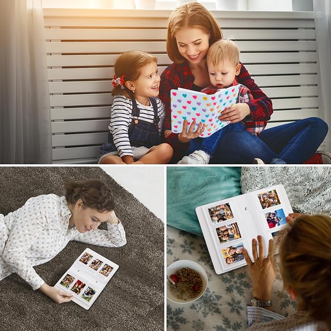 Veicevol 156-Pocket Album for Instax Mini & Polaroid 2x3 inch Photos, Blue | PU Leather Cover, Portable Album, Mini Photo Album for Fujifilm Instax Mini Camera, Polaroid Camera, Wedding Keepsake - Image 7