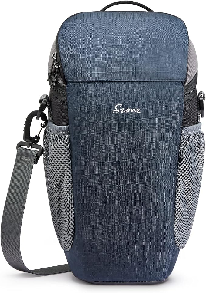 S-ZONE Camera Bag DSLR/SLR Waterproof Camera Case for Photographers Holster Compatible with Nikon Canon Sony | Strong Buckle,Rain Cover,Compatible with Nikon Canon Sony by S-ZONE