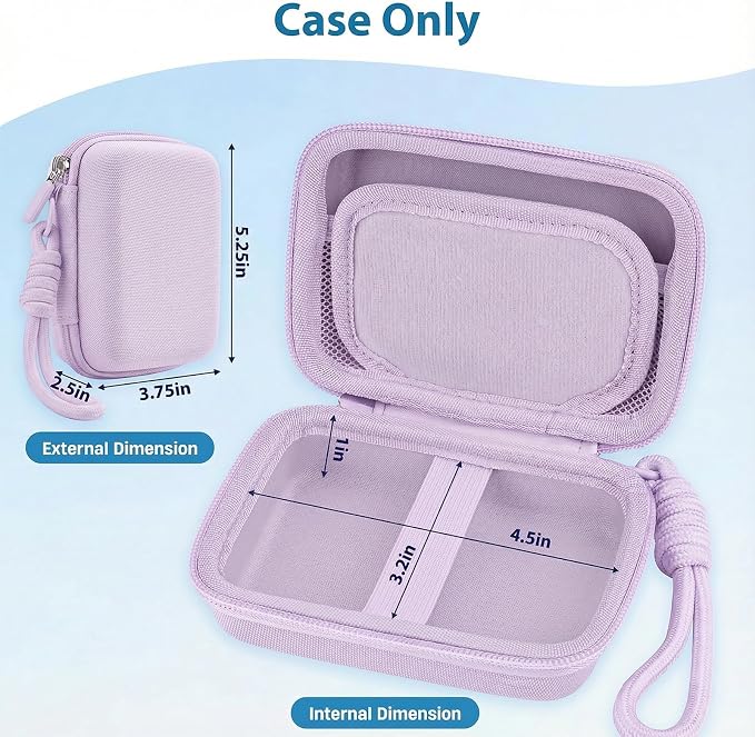 Digital Camera Case Compatible with VAHOIALD FHD 1080P/ for CAMKORY Digital Point and Shoot/for KODAK PIXPRO FZ45-BK 16MP Vlogging/for IWEUKJLO/for Nsoela, Holder for SD Card More (Purple) - Image 4