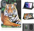 DETUOSI Universal 10.1 inch Tablet Case,Scratch Resistant | For ECOPAD ‎TH-KK12C,URAO X109,Aiprotablet C20e,Folio Leather Protective Cover,2-Angle Viewing Stand,3 Card Slots,Tiger by DETUOSI