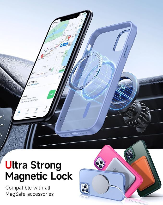 LeYi for iPhone-11-Pro Case Blue with Screen Protector X2 + Camera Cover X2[ MagSafe Compatible] Magnetic iPhone 11procase Military-Grade Protective Cases for iPhone 11Pro i Phone 11 Pro, Light Blue - Image 2