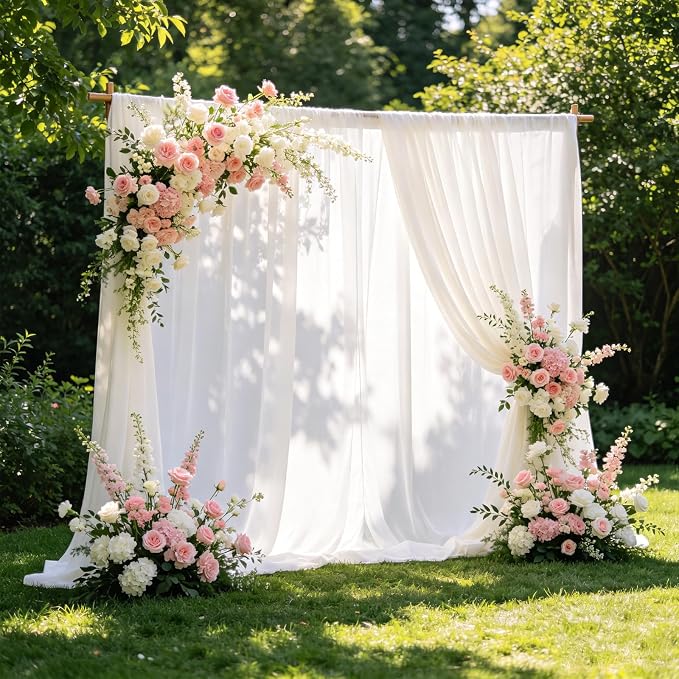 White Photography Backdrop for Photoshoot, 10x10 Ft Polyester Photo Backdrop Curtains, White Backdrops Screen for Photo Studio, Video, Content Creators, Birthday Parties Background - Image 4