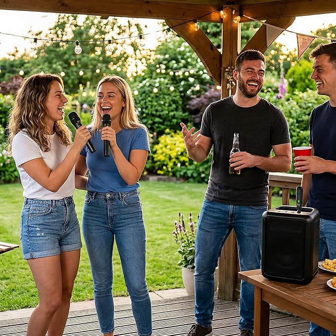 TONOR 2.4G Dual Wireless Microphones, Rechargeable Handheld Mic TW-220 | Cordless Microphones System with Receiver, Karaoke Mics for Singing, Home Party, Birthday, Church, Speech 50ft / 15 m Range - Image 7