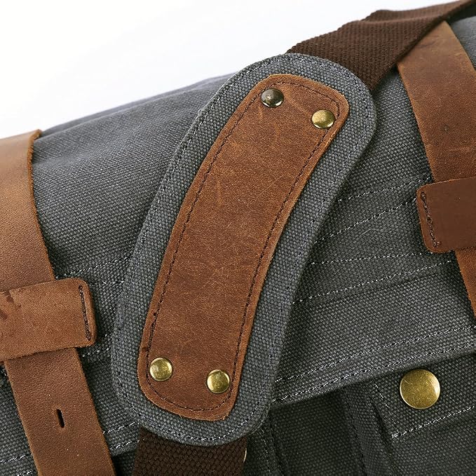 Men's Lightweight Vintage Waterproof Canvas DSLR SLR Shockproof Camera Shoulder Messenger Bag Sling Bag - Image 5