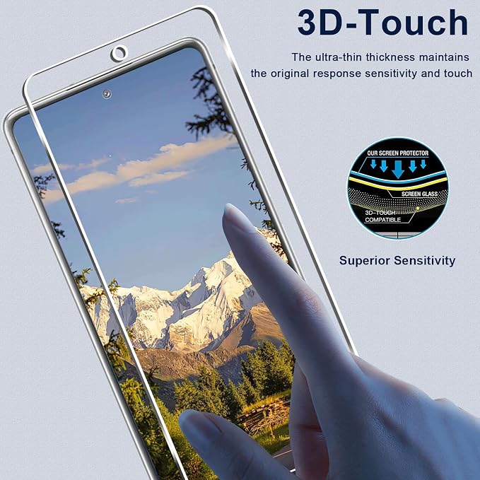 [3+3 Pack]Galaxy S20 FE 5G Screen Protector + Camera Lens Protector, HD Tempered Glass Film, 9H Hardness, Scratch Resistant, Easy Installation, Bubble Free, Screen Protector for Samsung Galaxy S20 FE - Image 4