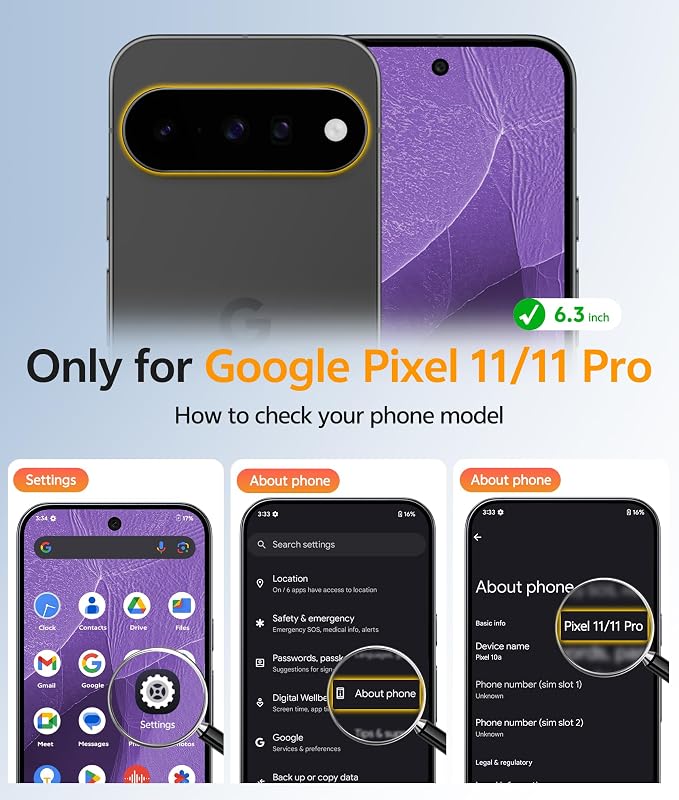 FNTCASE for Google Pixel 11 Pro Case / Pixel 11 Case, with Screen Protector | Fit for Magsafe, Translucent Matte, 14FT Military Grade Drop Protection, Shockproof Protective Phone Cover, Purple - Image 2