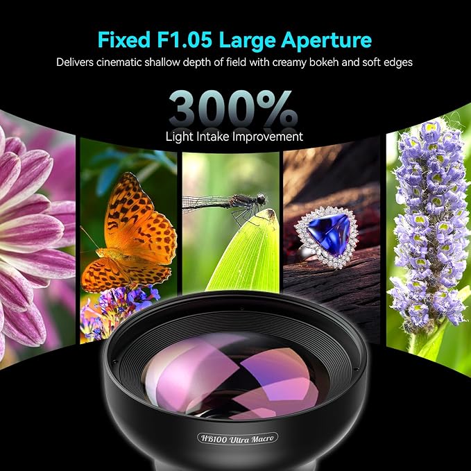 APEXEL 100Ultra Macro Lens - Enhanced Version Smartphone Lens for iPhone | for Samsung, Pixel | Professional Macro Photography of Flowers, Iinsects, Jewelry, Food Details and Other Small Objects - Image 3