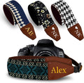 Art Tribute Camera Strap Personalized With Name | Shoulder, Crossbody & Neck, Fits All Cameras, Canon Nikon Sony Fujifilm, Padded Strap, Quick Release & Leather Ends by ArtTribute