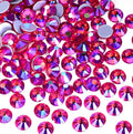 Jollin Hotfix Rhinestones Flatback Crystal Gems 3.2mm SS12, Siam AB | 1440pcs Hot Fix Crystals Glass Rhinestones for Bedazzling, Crafting, Clothes, Shoes & Accessories DIY Decoration by Jollin