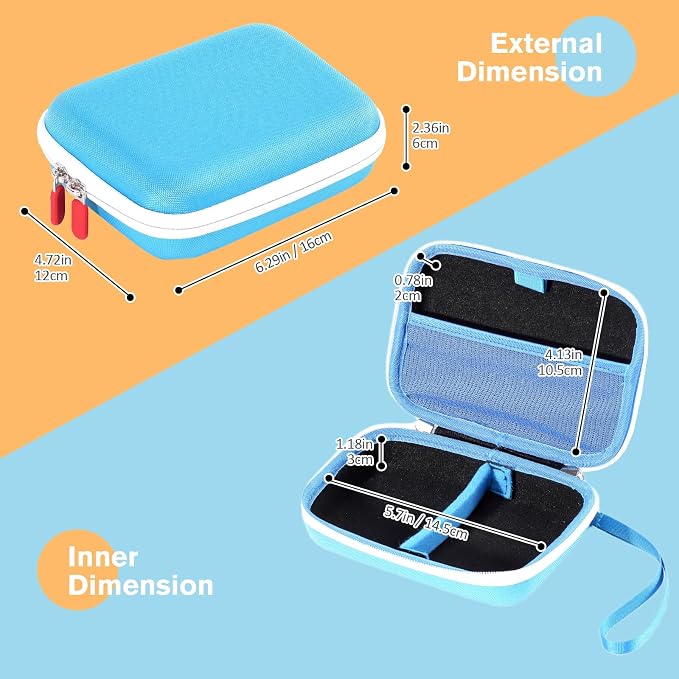 ProCase Trading Card Case, Hard Travel Storage Holds 300+ Cards -Blue | Compatible with MTG, TCG, Yu-Gi-Oh, Lorcana, Removable Divider for Flexible Organization, Multiple Color Options Available - Image 3