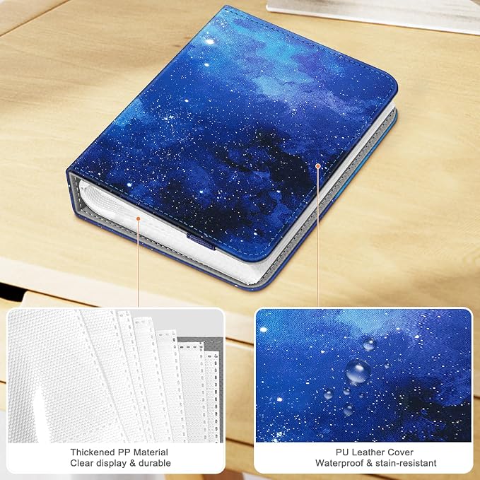 Fintie Mini Photos Album Book for 2x3 Inch Films - 104 Pockets Small Albums | For Fujifilm Instax Mini 13/12/11/99/40/Evo/Se/7+/Liplay Instant Camera, Photos Keepsakes, Kids Memory Book, Starry Sky - Image 8