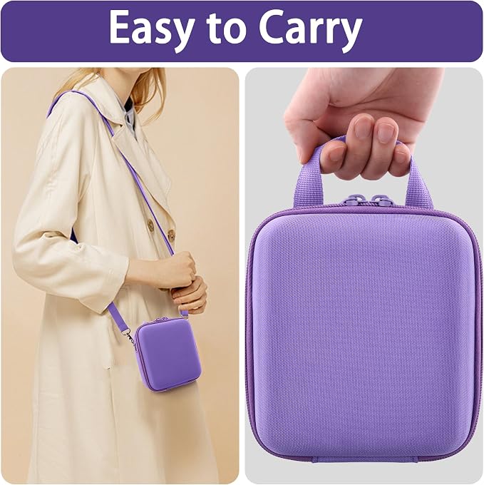 Case for KODAK PIXPRO AZ653/AZ401/AZ405/AZ425/AZ528 Digital Camera | Protective Storage Box, Portable Carrying Box, Smooth Zipper, Travel-ready, Shoulder Strap Covenient to Carry, Purple Case - Image 7