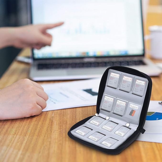 Eco-Fused Memory Card Case - Fits up to 44x SD, SDHC, Micro SD, Mini SD and 4X CF - Holder with 44 Slots - Image 7