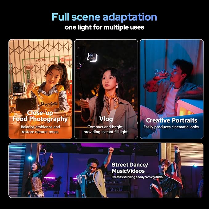 Nanlite Pico Portable LED Fill Light – Full Color RGB (Mint Blue) | Snap-On Attachment for Phone/Camera Photography, Live Streaming, Video Content Creation - Image 7