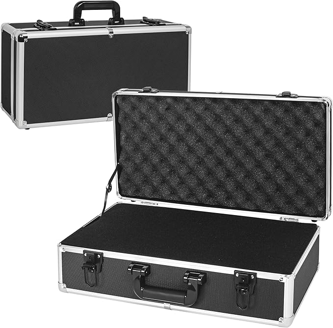 20 Inch Hard Carrying Case | Ideal for Wireless Mic System Storage & Camera Gear Transportation, Aluminum Alloy Sturdy Build, Customizable Pre-Diced Foam - Image 5