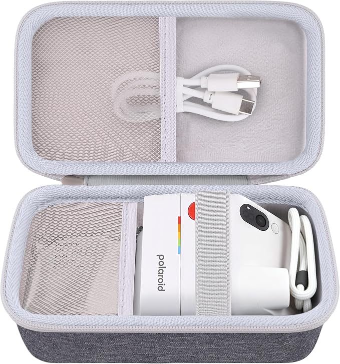 khanka Travel Case for Polaroid Go Generation 3 (6660/9191) Mini Instant Camera/Polaroid Go Generation 2 (6282),Case Only（Grey） - Image 2